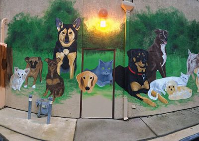 Our Pets/Family mural Rio Linda Veterinary Clinic