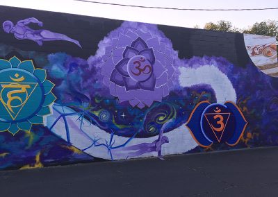 Transcendence mural Sol Fire Yoga Sacramento