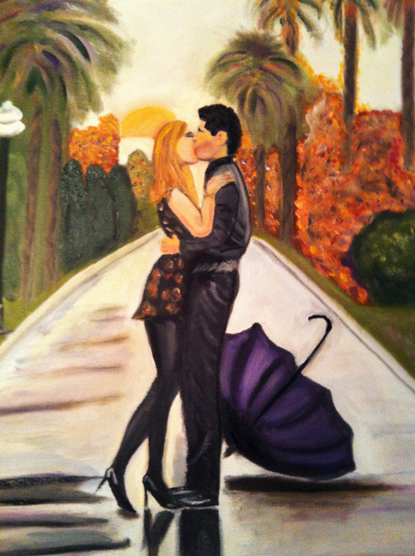 Kiss in the park - SOLD